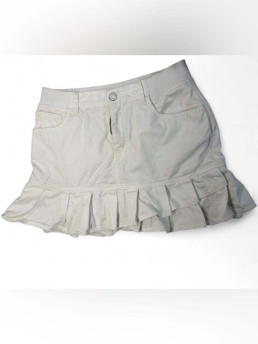 Limited Too Cream Skirt with Subtle Ruffle Trim